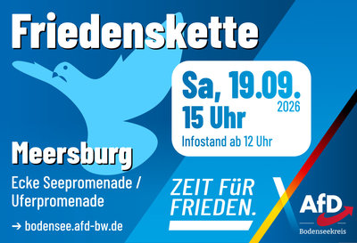 Event-Flyer Friedenskette Bodensee