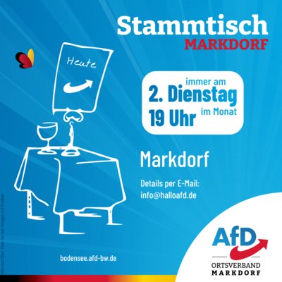 Event-Flyer Stammtisch Markdorf