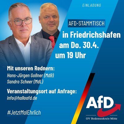 Event-Flyer Stammtisch Mitte - Thema Palantir